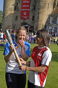 Lizzy Yarnold and Kelly Holmes