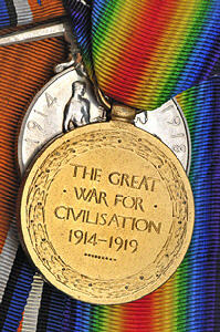 WW1 medals. Copyright Phil Robinson / PjrFoto.com